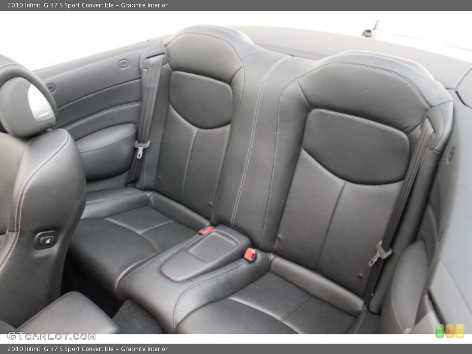 Graphite Interior Rear Seat for the 2010 Infiniti G 37 S Sport Convertible #70900081