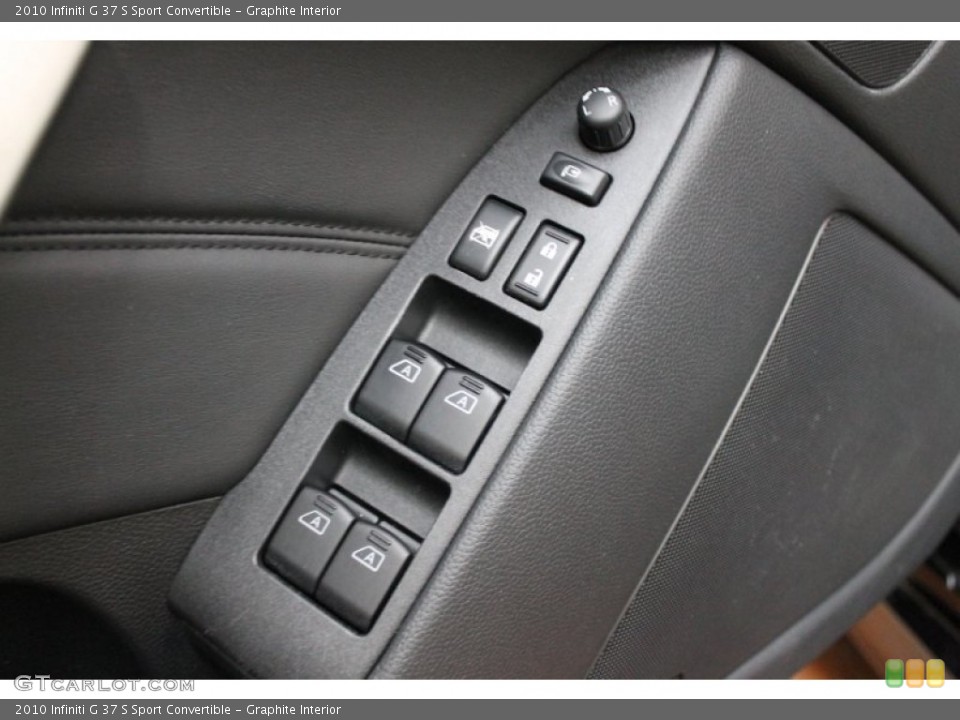 Graphite Interior Controls for the 2010 Infiniti G 37 S Sport Convertible #70900129