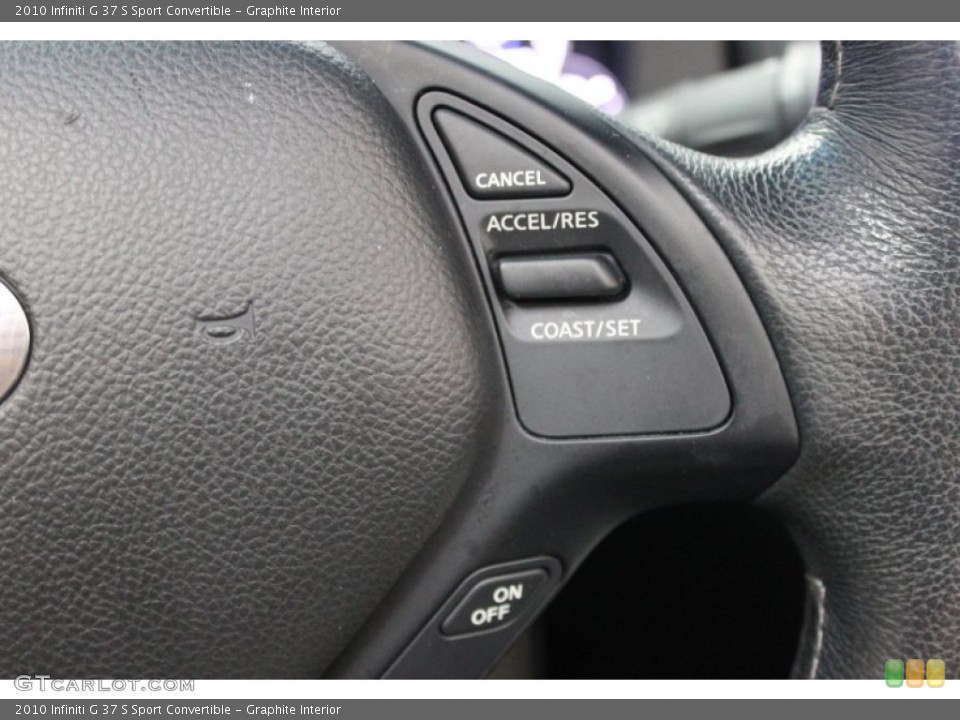 Graphite Interior Controls for the 2010 Infiniti G 37 S Sport Convertible #70900156