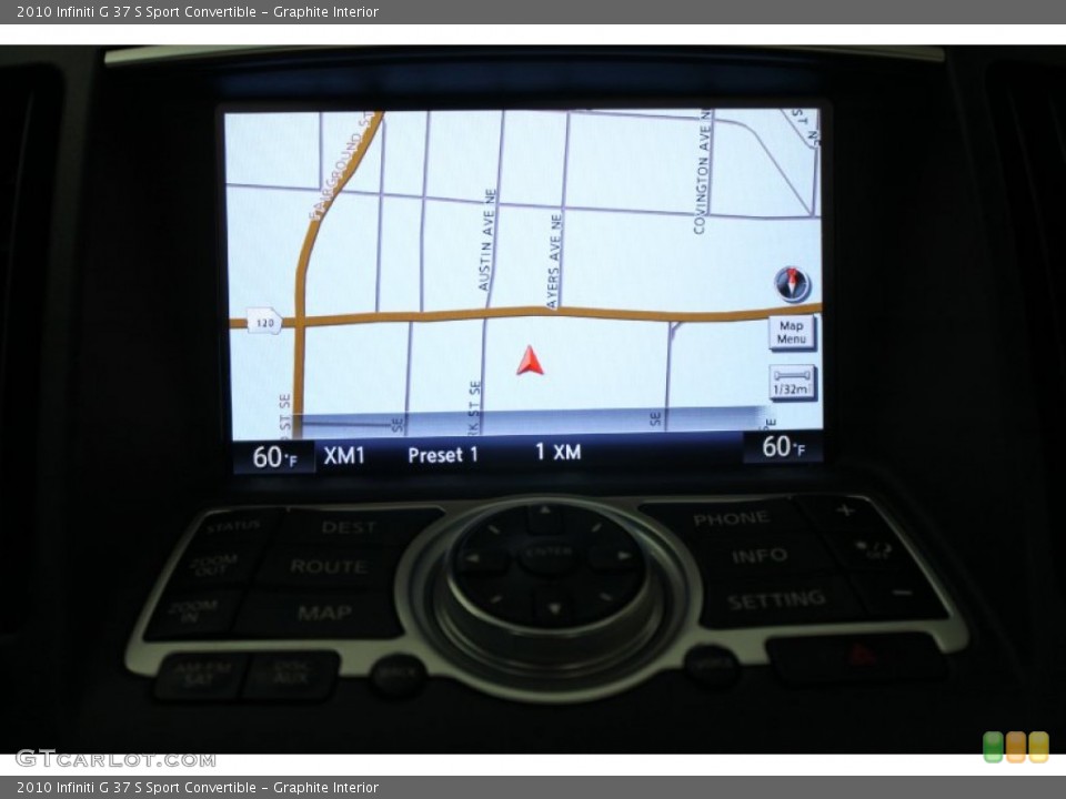 Graphite Interior Navigation for the 2010 Infiniti G 37 S Sport Convertible #70900165