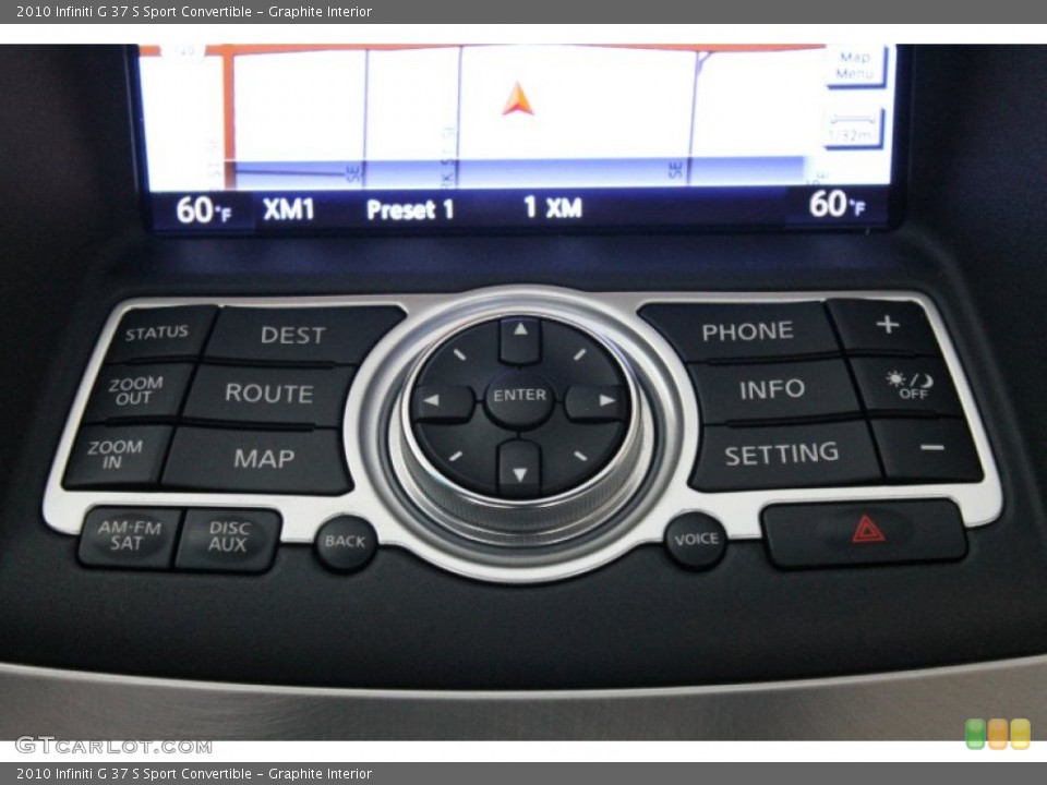 Graphite Interior Controls for the 2010 Infiniti G 37 S Sport Convertible #70900174