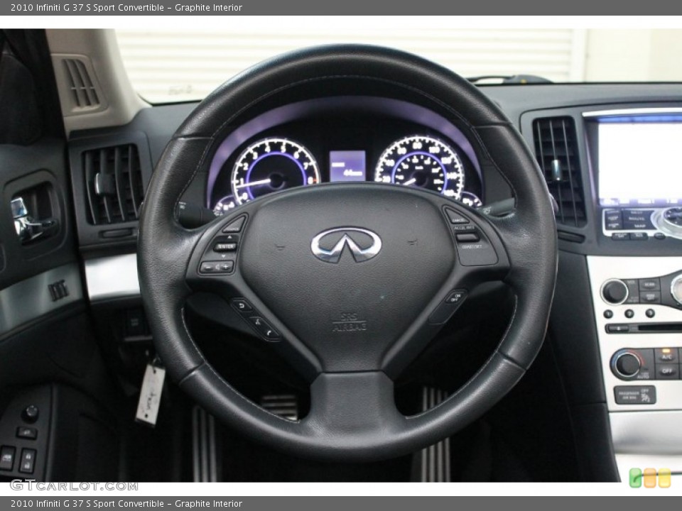 Graphite Interior Steering Wheel for the 2010 Infiniti G 37 S Sport Convertible #70900198