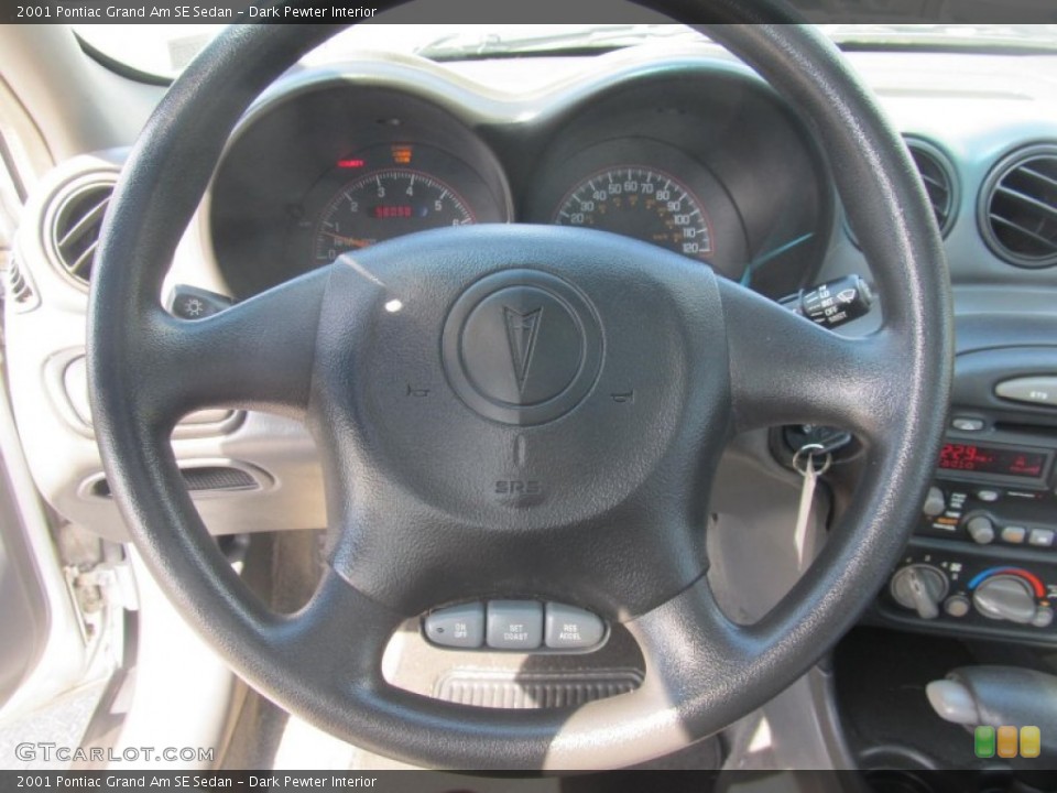 Dark Pewter Interior Steering Wheel for the 2001 Pontiac Grand Am SE Sedan #70901626