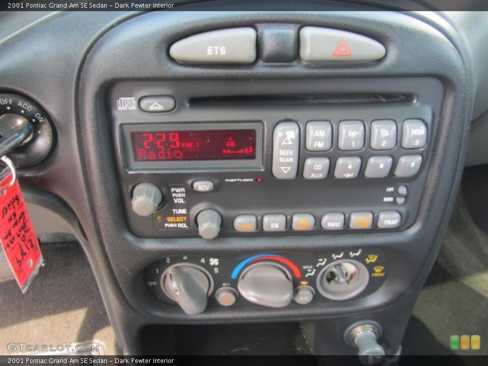 Dark Pewter Interior Audio System for the 2001 Pontiac Grand Am SE Sedan #70901635