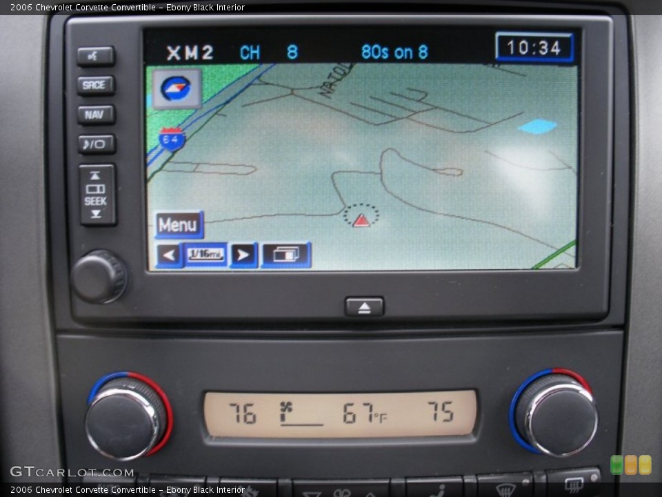 Ebony Black Interior Navigation for the 2006 Chevrolet Corvette Convertible #70905211