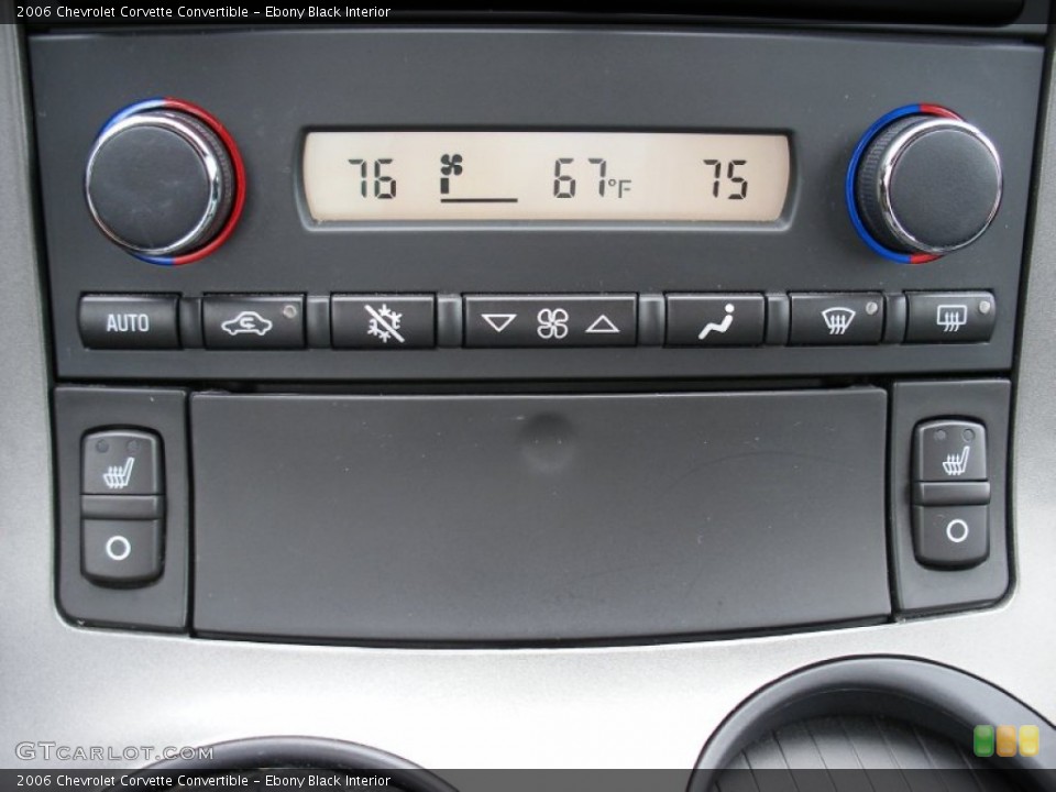 Ebony Black Interior Controls for the 2006 Chevrolet Corvette Convertible #70905220