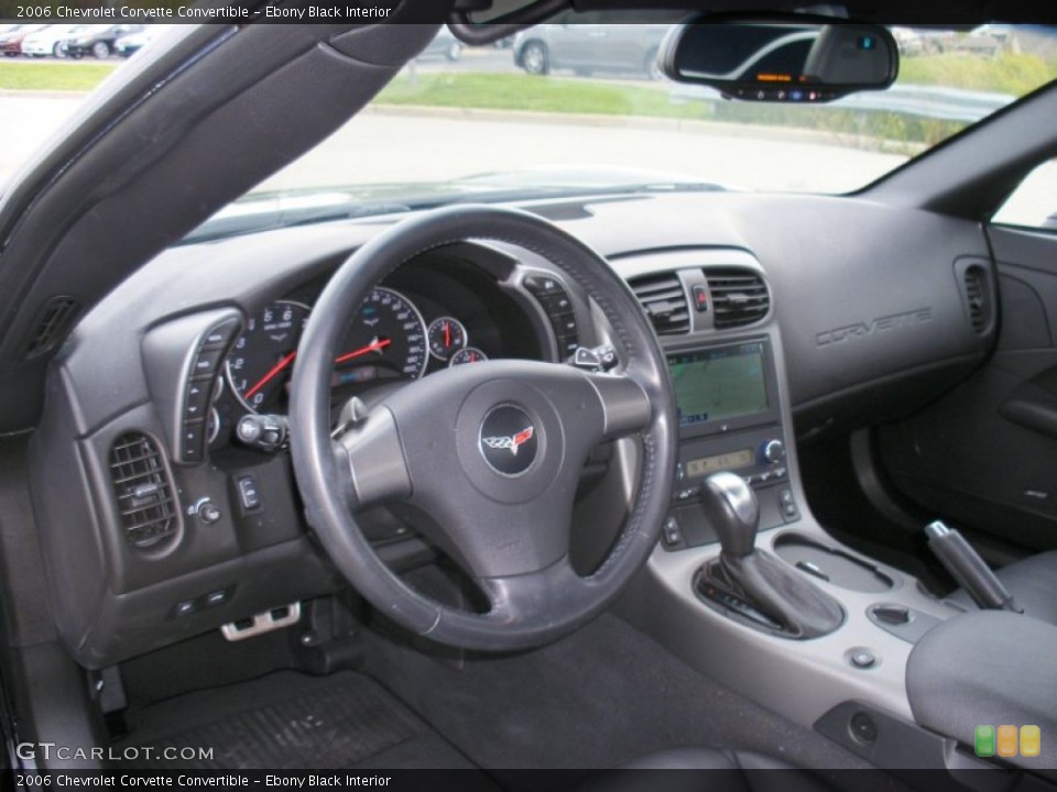 Ebony Black Interior Dashboard for the 2006 Chevrolet Corvette Convertible #70905241