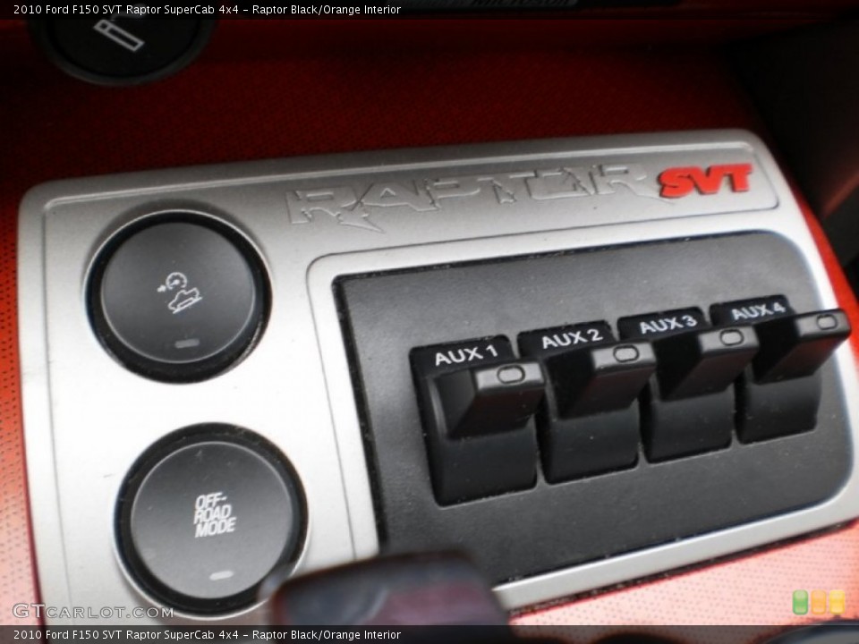 Raptor Black/Orange Interior Controls for the 2010 Ford F150 SVT Raptor SuperCab 4x4 #70910572