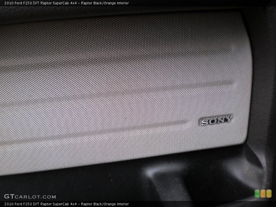 Raptor Black/Orange Interior Audio System for the 2010 Ford F150 SVT Raptor SuperCab 4x4 #70910587