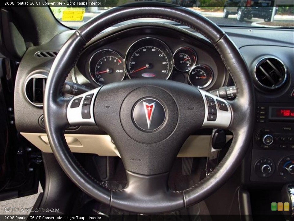 Light Taupe Interior Steering Wheel for the 2008 Pontiac G6 GT Convertible #70910662