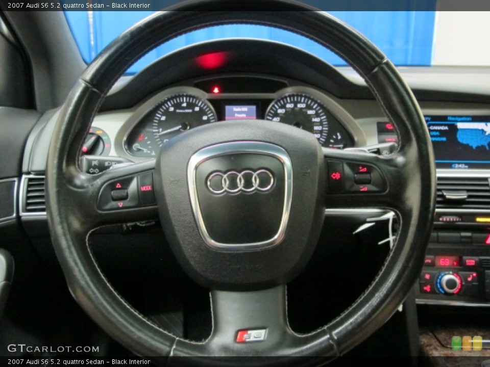 Black Interior Steering Wheel for the 2007 Audi S6 5.2 quattro Sedan #70912248