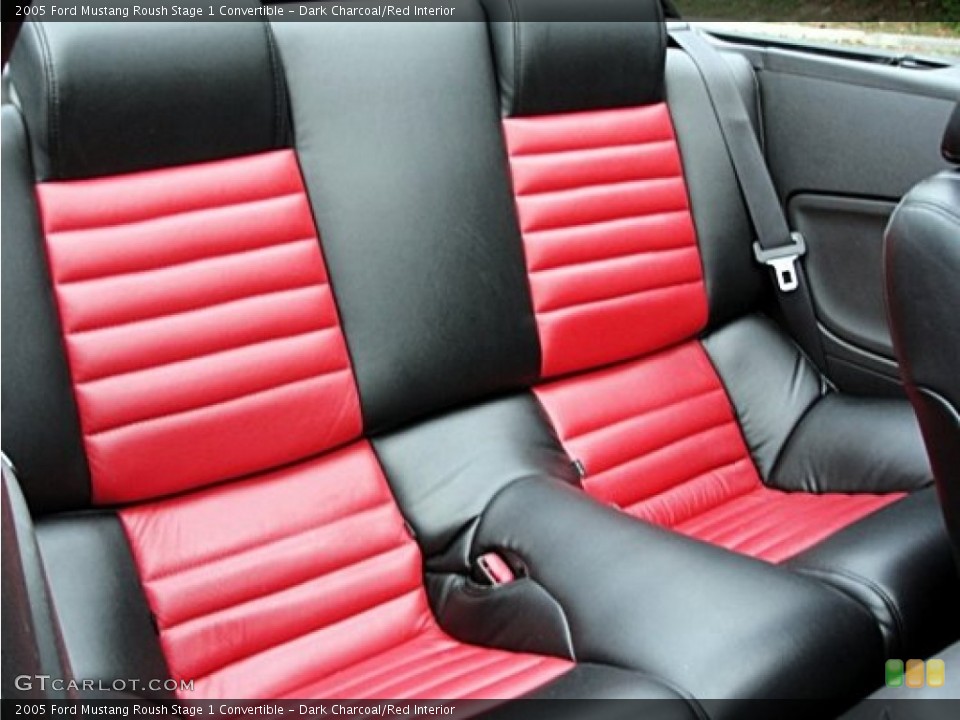 Dark Charcoal/Red Interior Rear Seat for the 2005 Ford Mustang Roush Stage 1 Convertible #70916554