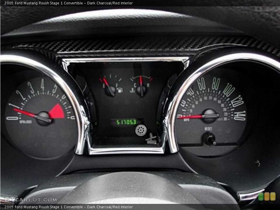 Dark Charcoal/Red Interior Gauges for the 2005 Ford Mustang Roush Stage 1 Convertible #70916575