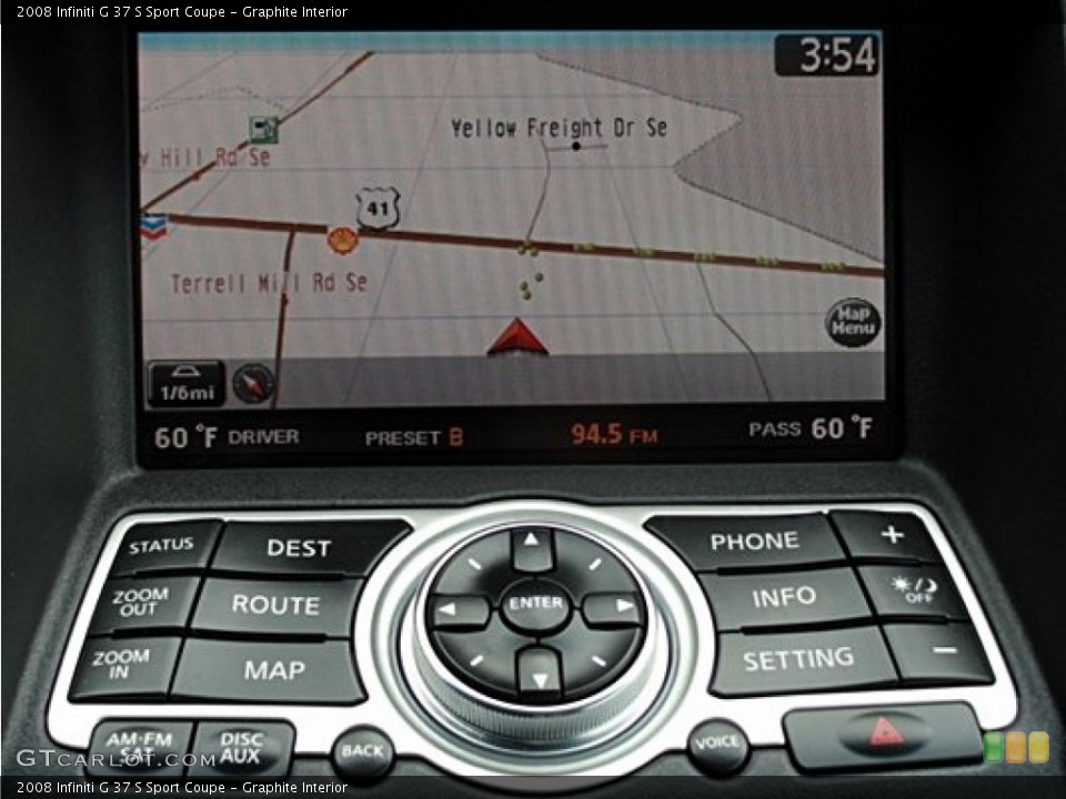 Graphite Interior Navigation for the 2008 Infiniti G 37 S Sport Coupe #70917067