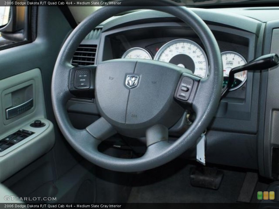Medium Slate Gray Interior Steering Wheel for the 2006 Dodge Dakota R/T Quad Cab 4x4 #70920775