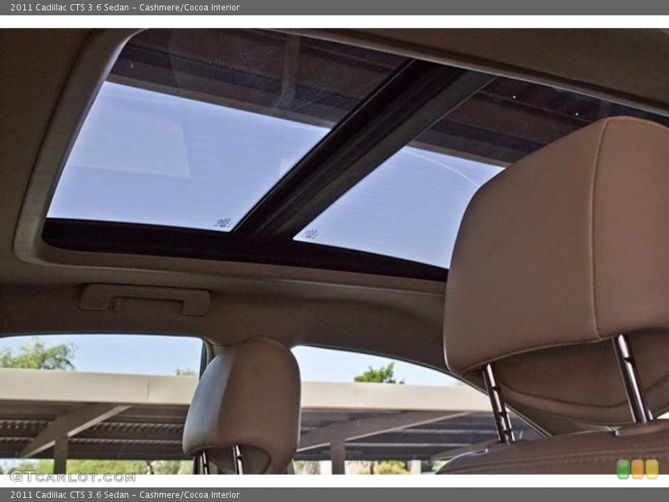 Cashmere/Cocoa Interior Sunroof for the 2011 Cadillac CTS 3.6 Sedan #70924086