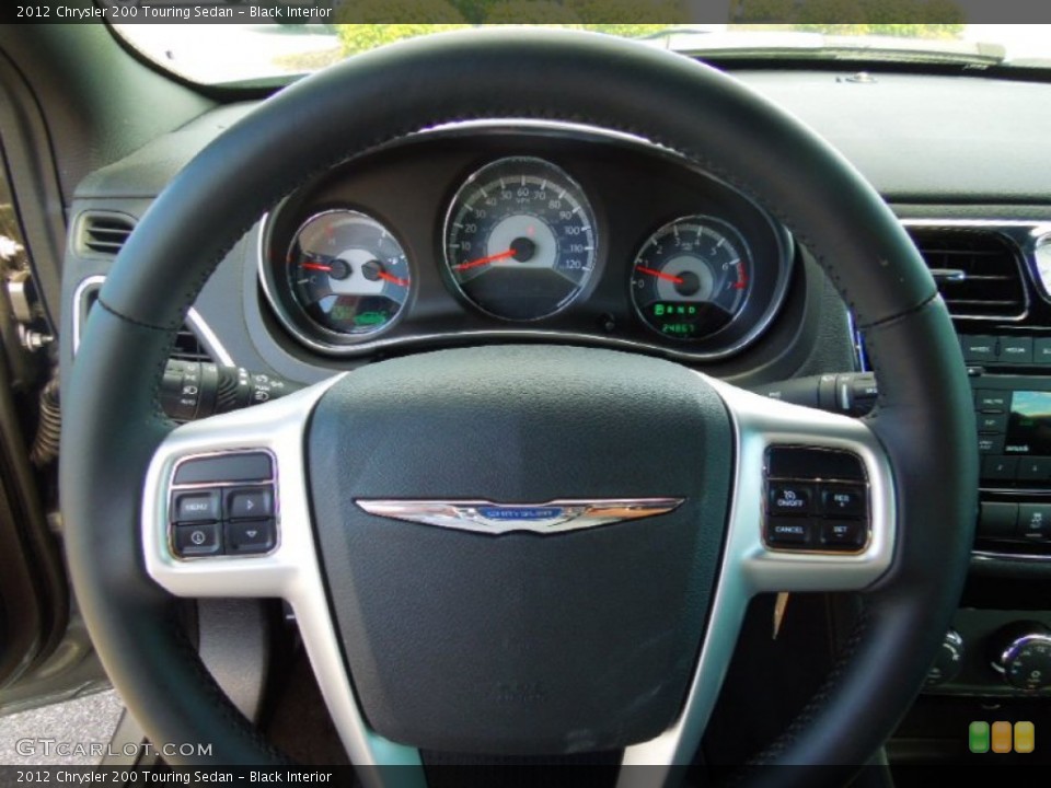Black Interior Steering Wheel for the 2012 Chrysler 200 Touring Sedan #70925071