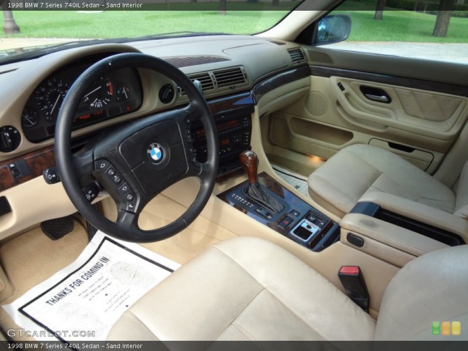 Sand Interior Prime Interior for the 1998 BMW 7 Series 740iL Sedan #70926211