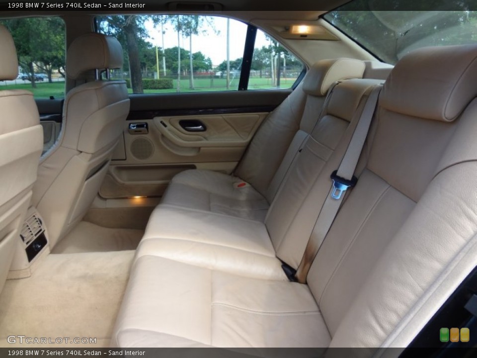 Sand Interior Rear Seat for the 1998 BMW 7 Series 740iL Sedan #70926229