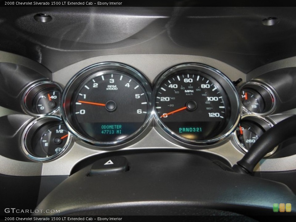 Ebony Interior Gauges for the 2008 Chevrolet Silverado 1500 LT Extended Cab #70928617