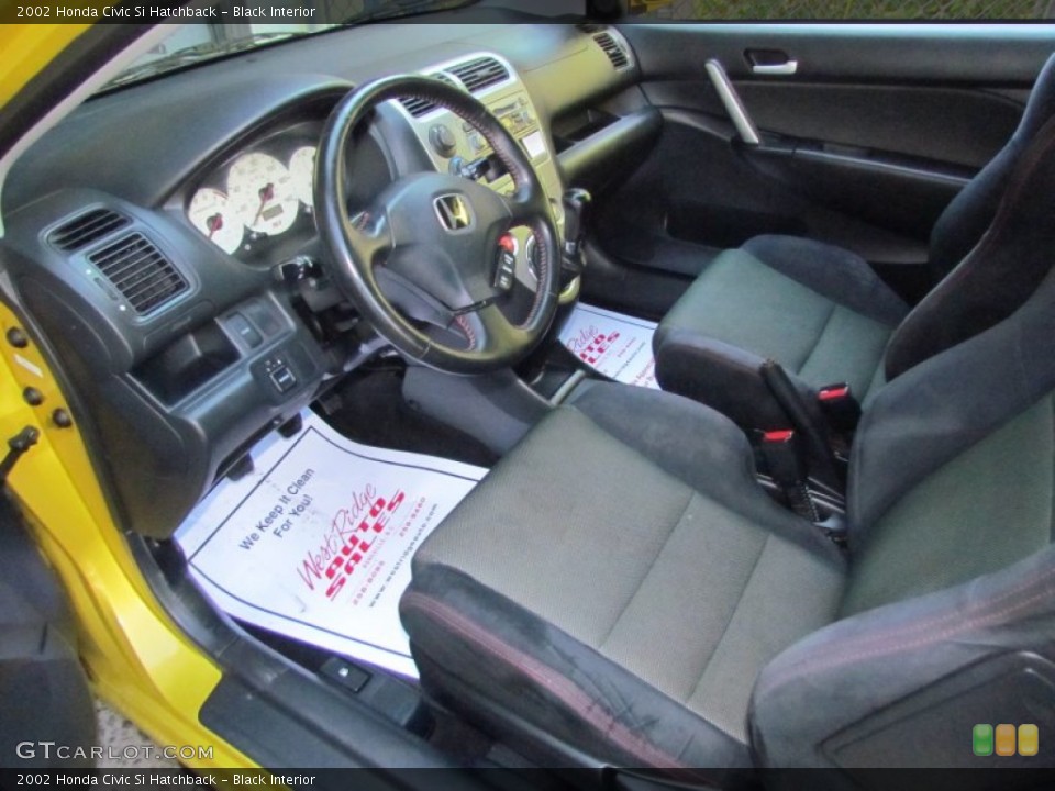 Black Interior Prime Interior for the 2002 Honda Civic Si Hatchback #70932016