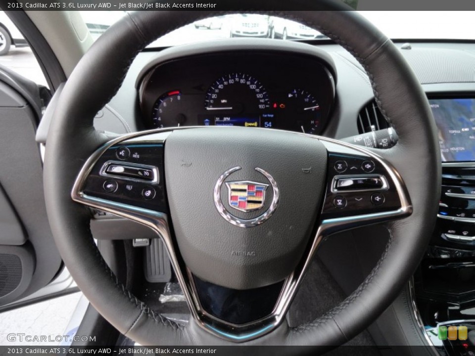 Jet Black/Jet Black Accents Interior Steering Wheel for the 2013 Cadillac ATS 3.6L Luxury AWD #70932637
