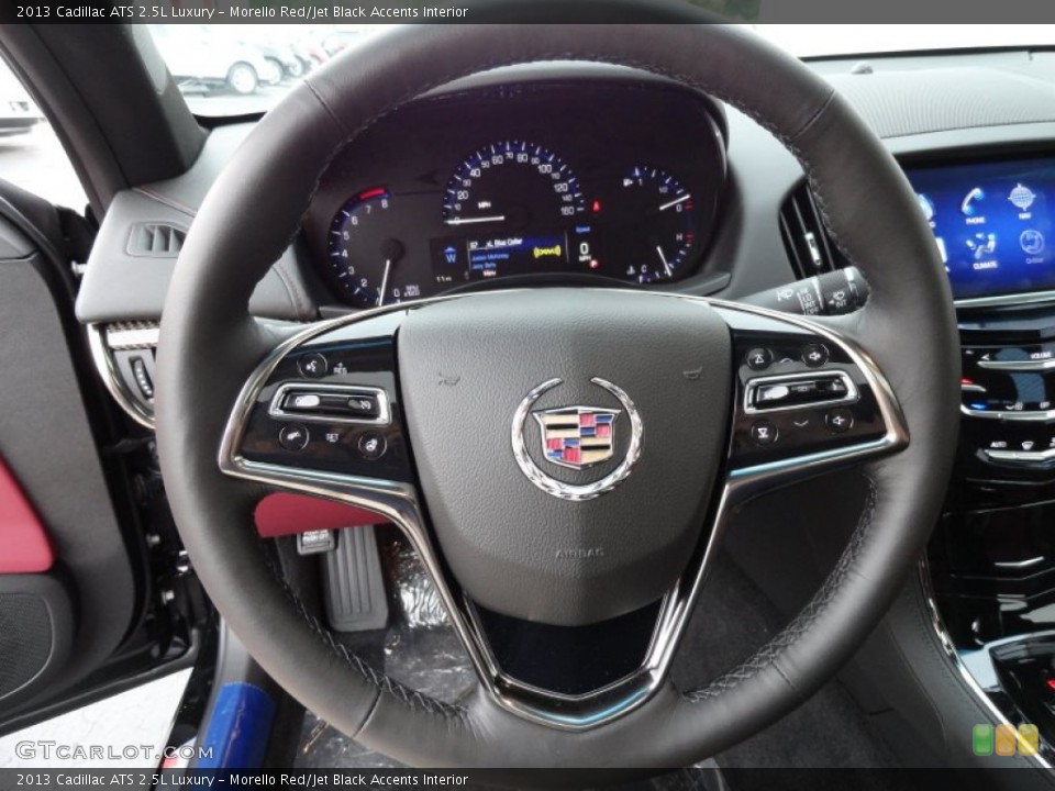 Morello Red/Jet Black Accents Interior Steering Wheel for the 2013 Cadillac ATS 2.5L Luxury #70932847