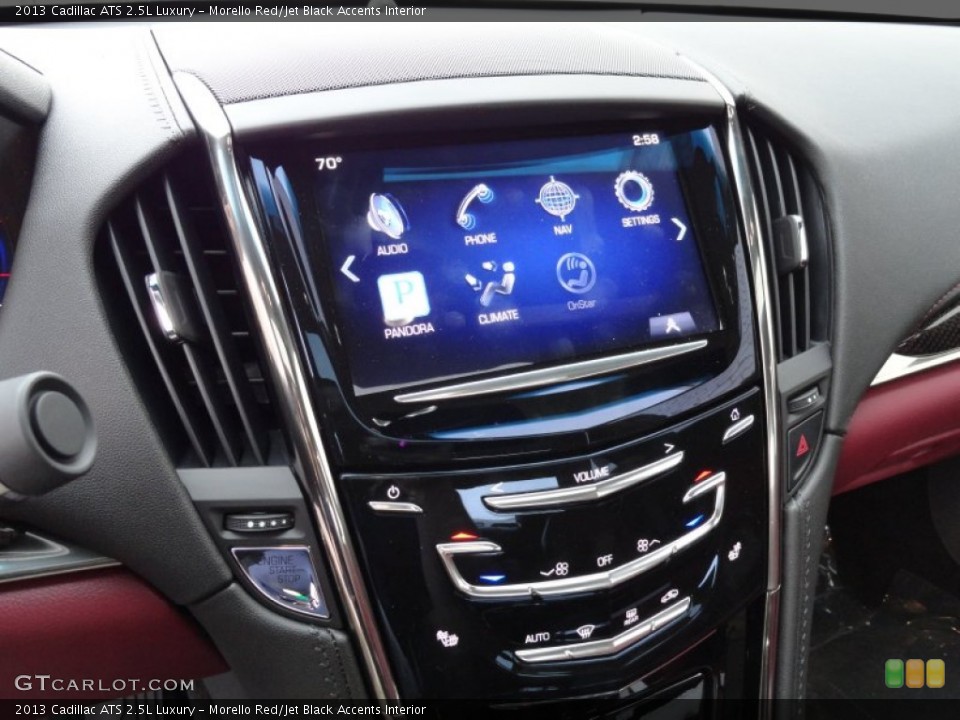Morello Red/Jet Black Accents Interior Controls for the 2013 Cadillac ATS 2.5L Luxury #70932868