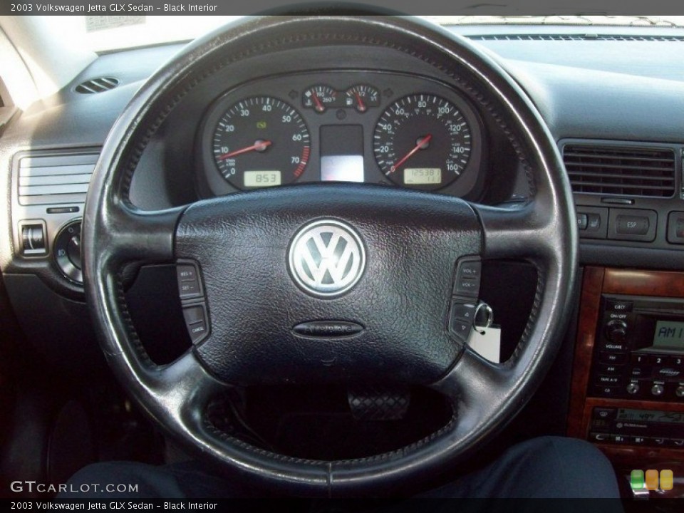 Black Interior Steering Wheel for the 2003 Volkswagen Jetta GLX Sedan #70933540