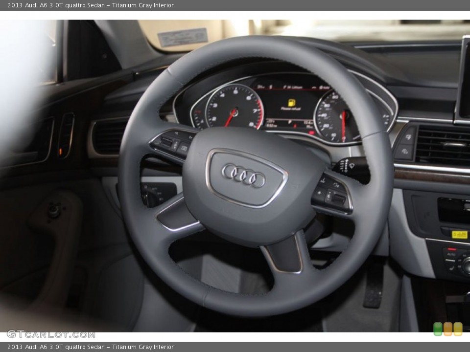 Titanium Gray Interior Steering Wheel for the 2013 Audi A6 3.0T quattro Sedan #70935670