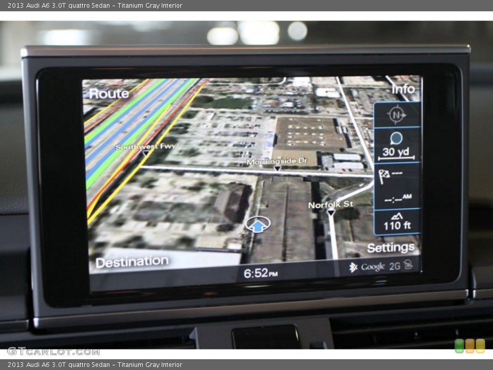Titanium Gray Interior Navigation for the 2013 Audi A6 3.0T quattro Sedan #70935679