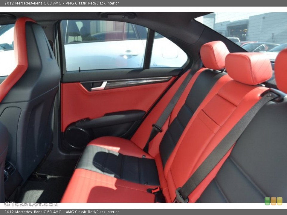 AMG Classic Red/Black Interior Rear Seat for the 2012 Mercedes-Benz C 63 AMG #70942984