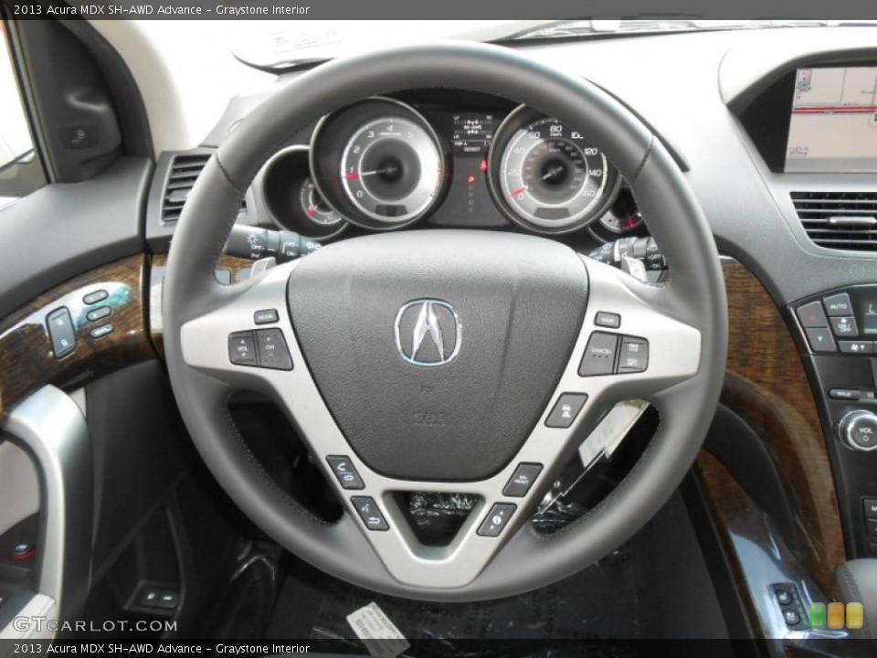 Graystone Interior Steering Wheel for the 2013 Acura MDX SH-AWD Advance #70945597