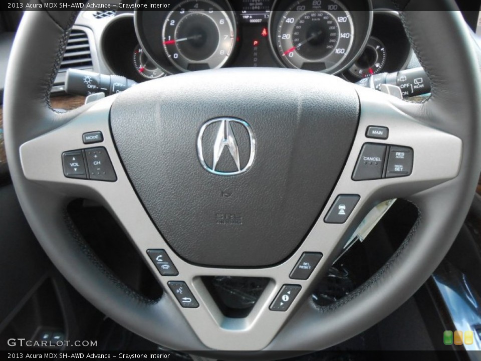 Graystone Interior Steering Wheel for the 2013 Acura MDX SH-AWD Advance #70945606