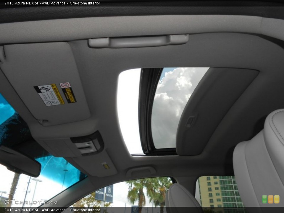 Graystone Interior Sunroof for the 2013 Acura MDX SH-AWD Advance #70945678