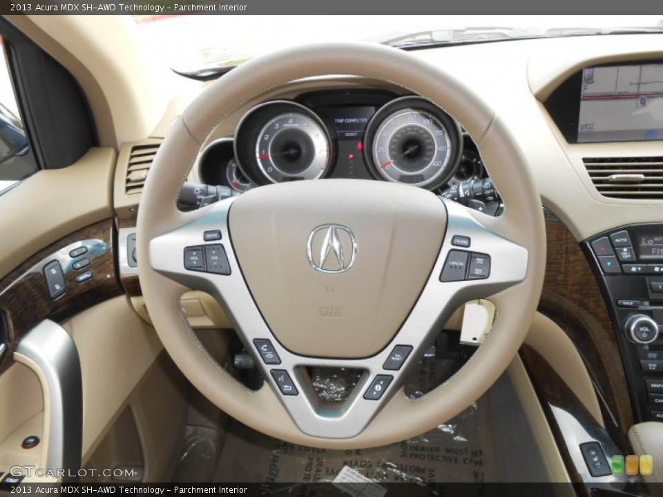 Parchment Interior Steering Wheel for the 2013 Acura MDX SH-AWD Technology #70946074