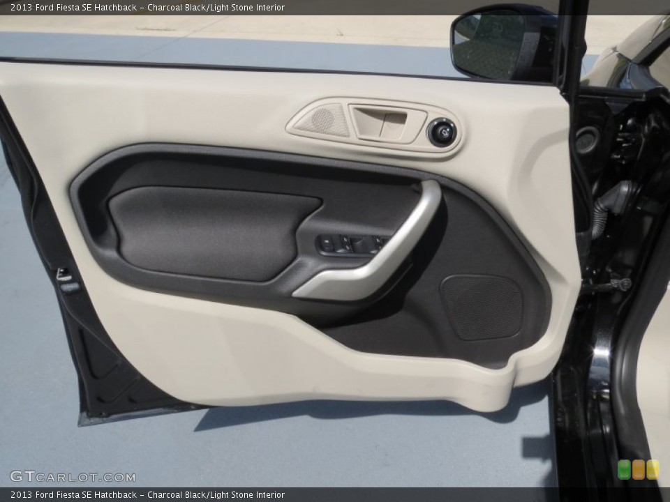 Charcoal Black/Light Stone Interior Door Panel for the 2013 Ford Fiesta SE Hatchback #70947763