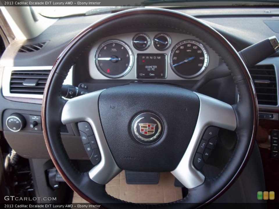Ebony Interior Steering Wheel for the 2013 Cadillac Escalade EXT Luxury AWD #70947850