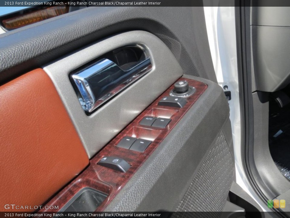 King Ranch Charcoal Black/Chaparral Leather Interior Controls for the 2013 Ford Expedition King Ranch #70949266