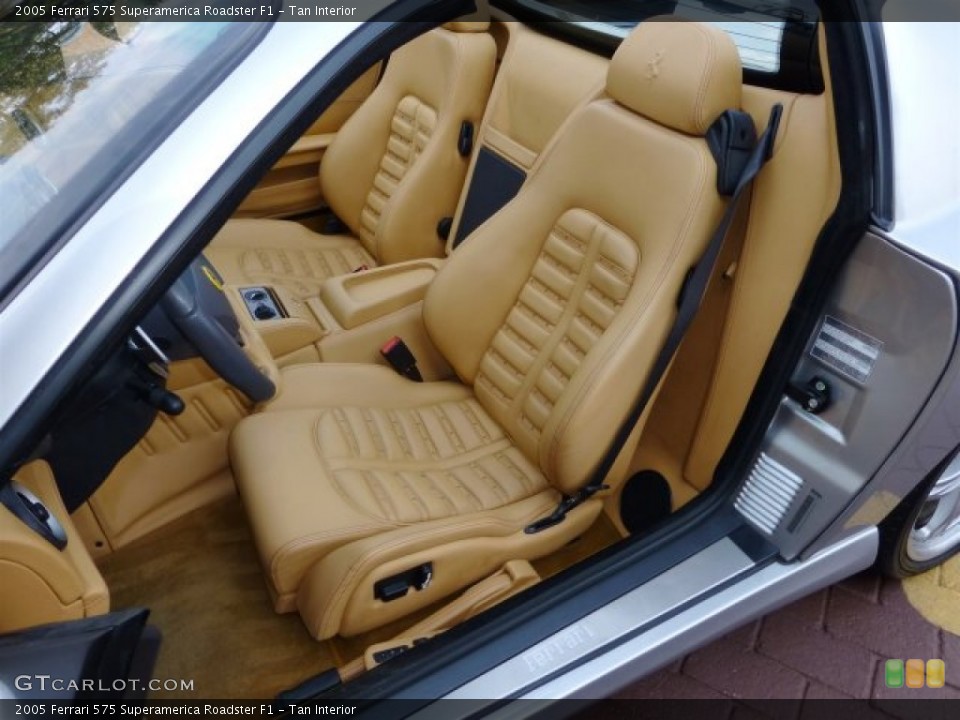 Tan Interior Front Seat for the 2005 Ferrari 575 Superamerica Roadster F1 #70952740