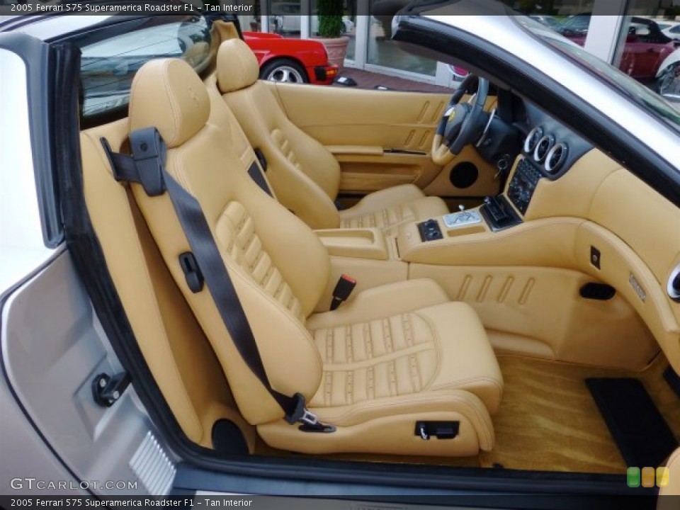 Tan Interior Front Seat for the 2005 Ferrari 575 Superamerica Roadster F1 #70952806
