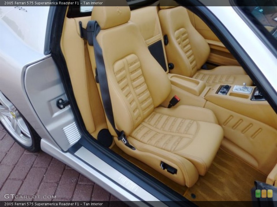 Tan Interior Front Seat for the 2005 Ferrari 575 Superamerica Roadster F1 #70952815