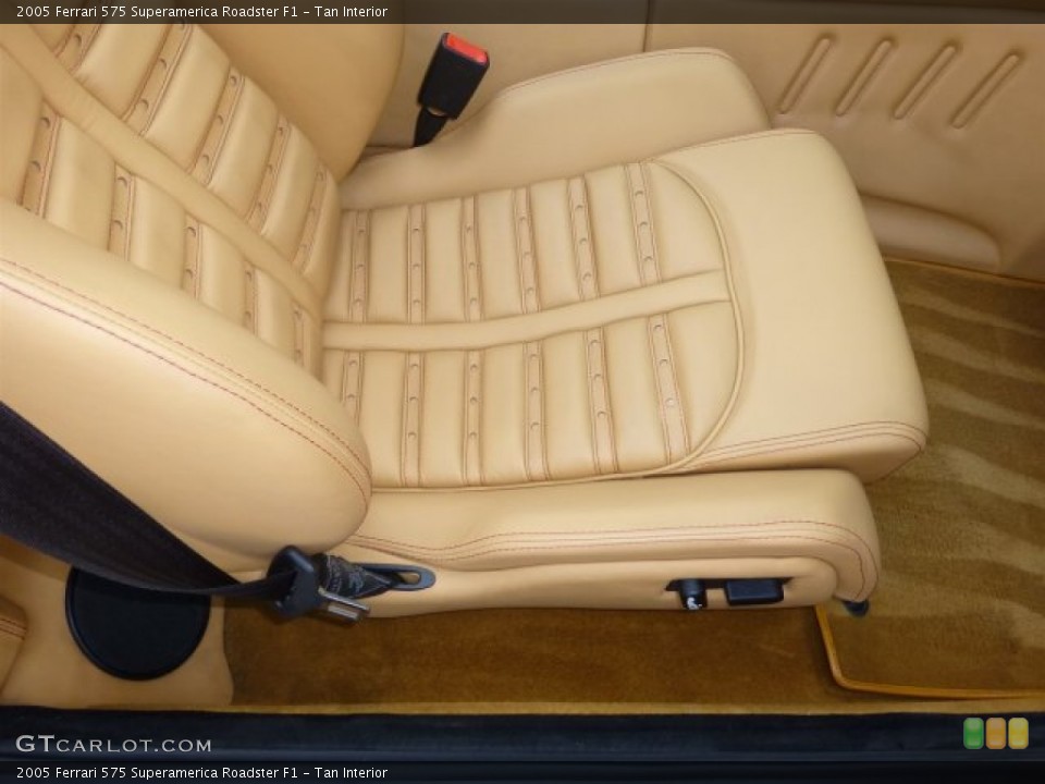 Tan Interior Front Seat for the 2005 Ferrari 575 Superamerica Roadster F1 #70952827