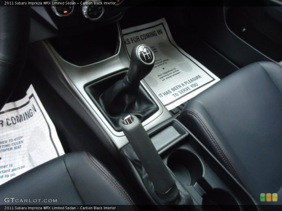 Carbon Black Interior Transmission for the 2011 Subaru Impreza WRX Limited Sedan #70953850