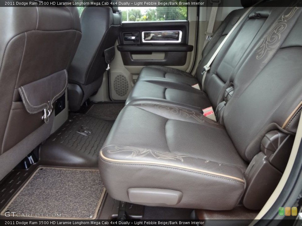 Light Pebble Beige/Bark Brown Interior Rear Seat for the 2011 Dodge Ram 3500 HD Laramie Longhorn Mega Cab 4x4 Dually #70957822