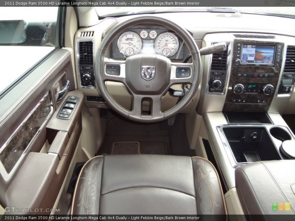 Light Pebble Beige/Bark Brown Interior Dashboard for the 2011 Dodge Ram 3500 HD Laramie Longhorn Mega Cab 4x4 Dually #70957828