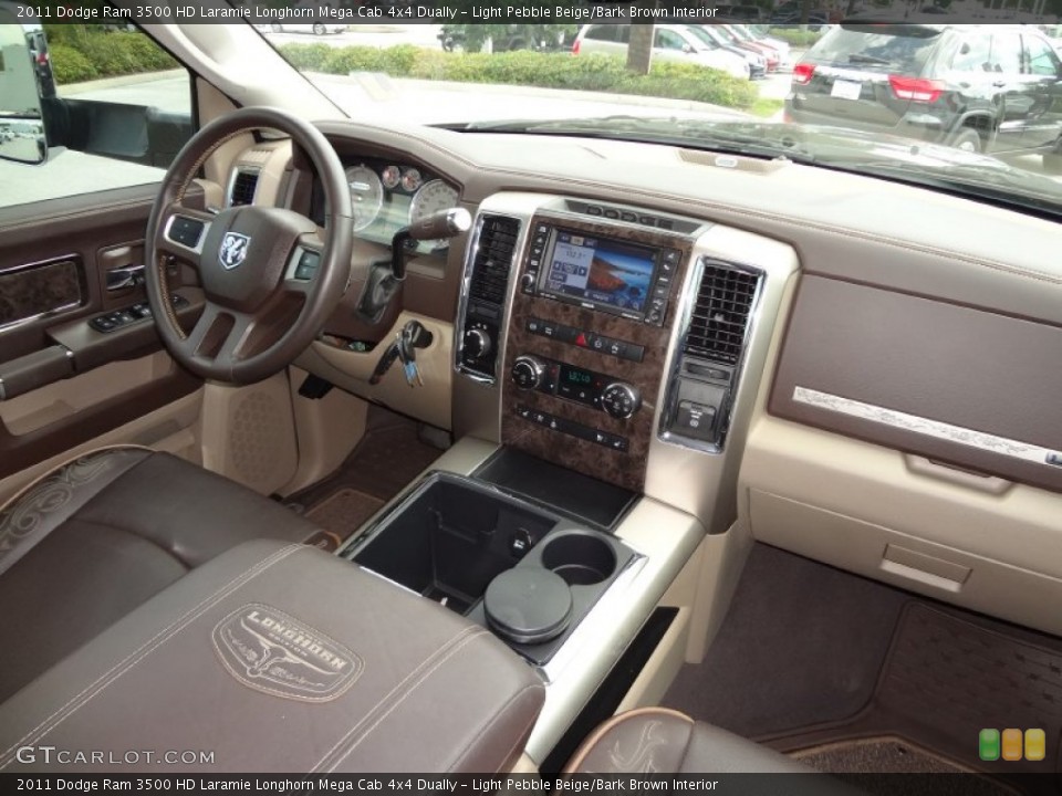 Light Pebble Beige/Bark Brown Interior Dashboard for the 2011 Dodge Ram 3500 HD Laramie Longhorn Mega Cab 4x4 Dually #70957858