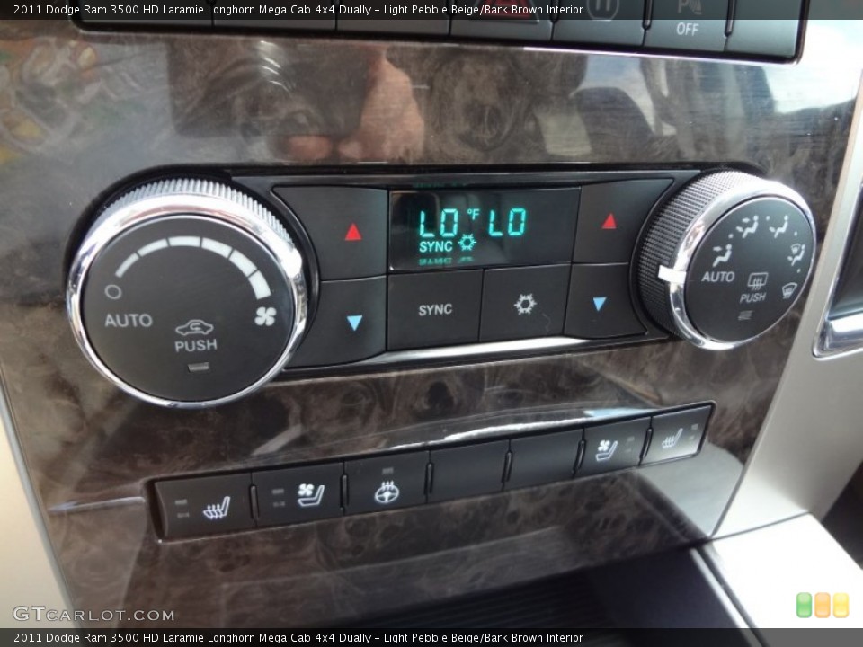 Light Pebble Beige/Bark Brown Interior Controls for the 2011 Dodge Ram 3500 HD Laramie Longhorn Mega Cab 4x4 Dually #70957921