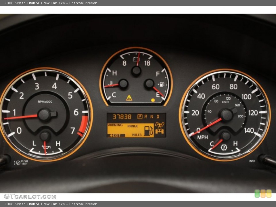 Charcoal Interior Gauges for the 2008 Nissan Titan SE Crew Cab 4x4 #70960711