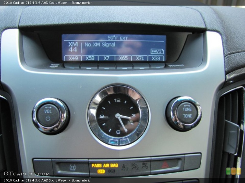 Ebony Interior Controls for the 2010 Cadillac CTS 4 3.6 AWD Sport Wagon #70962244